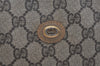 Authentic GUCCI Vintage Clutch Hand Bag Purse GG PVC Leather Brown 1029I
