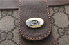 Authentic GUCCI Shoulder Hand Bag GG PVC Leather Brown 1030D