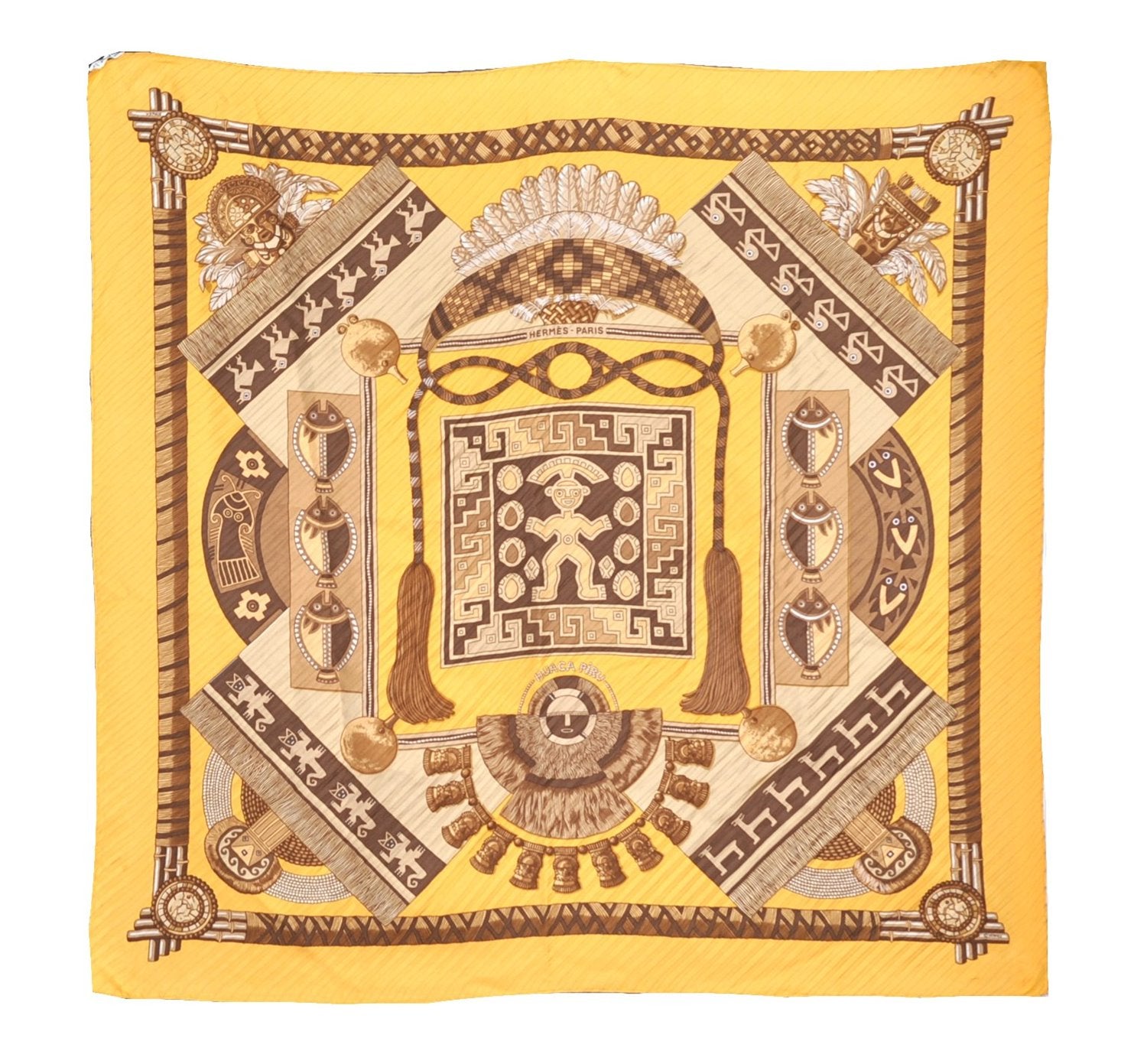 Authentic HERMES Pleats Scarf 