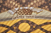 Authentic HERMES Pleats Scarf "HUACA PIRU" Silk Yellow 1031G