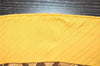 Authentic HERMES Pleats Scarf "HUACA PIRU" Silk Yellow 1031G