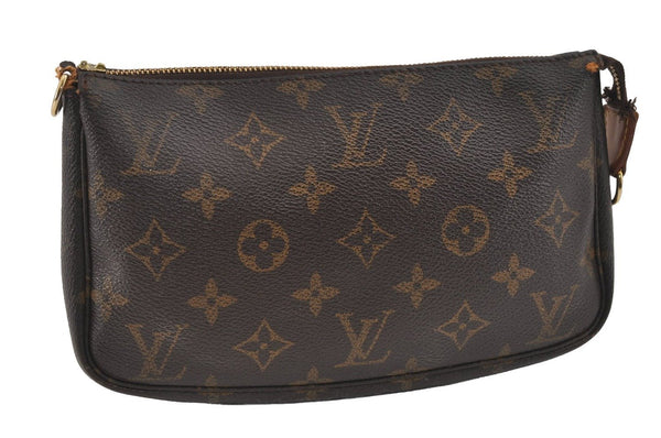 Authentic Louis Vuitton Monogram Pochette Accessoires Pouch M51980 LV Junk 1031I