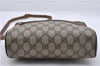 Authentic GUCCI Web Sherry Line Shoulder Cross Bag GG PVC Leather Brown 1033D