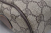 Authentic GUCCI Web Sherry Line Shoulder Cross Bag GG PVC Leather Brown 1033D