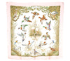 Authentic HERMES Carre 90 Scarf "Halte en Camargue" Silk Pink 1033G