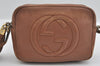 Authentic GUCCI SOHO Tassel Shoulder Cross Bag GG Leather 308364 Brown 1033I