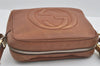 Authentic GUCCI SOHO Tassel Shoulder Cross Bag GG Leather 308364 Brown 1033I