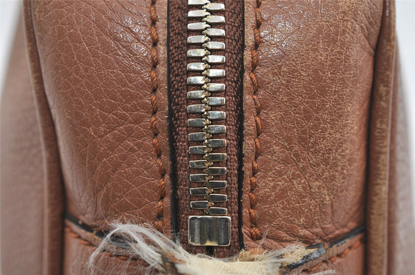 Authentic GUCCI SOHO Tassel Shoulder Cross Bag GG Leather 308364 Brown 1033I