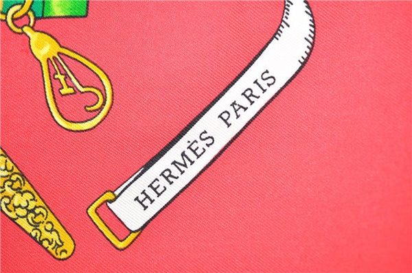 Authentic HERMES Carre 90 Scarf "Petite main" Silk Red 1034G