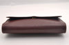 Authentic Cartier Must de Cartier Clutch Hand Bag Leather Bordeaux Red 1034I