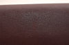 Authentic Cartier Must de Cartier Clutch Hand Bag Leather Bordeaux Red 1034I