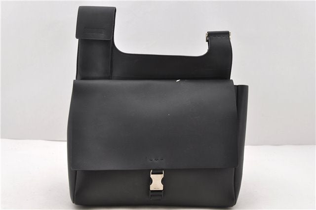 Authentic PRADA Leather Shoulder Cross Body Bag Purse Black 1035D