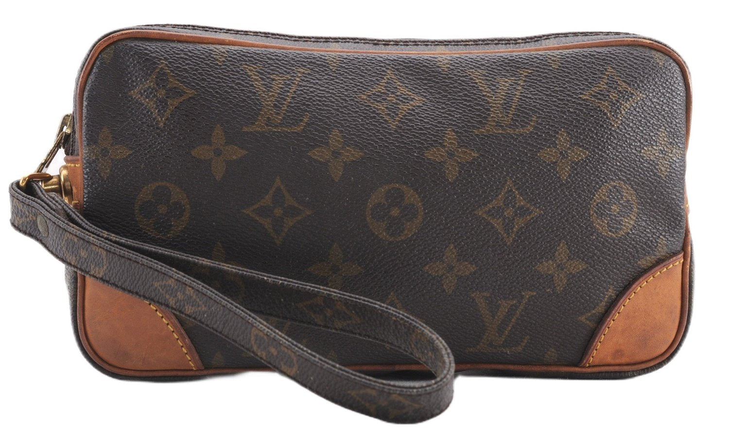 Authentic Louis Vuitton Monogram Marly Dragonne PM M51827 Clutch Hand Bag 1035F