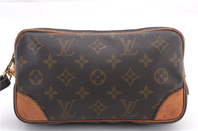 Authentic Louis Vuitton Monogram Marly Dragonne PM M51827 Clutch Hand Bag 1035F