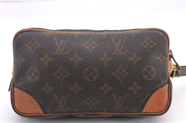 Authentic Louis Vuitton Monogram Marly Dragonne PM M51827 Clutch Hand Bag 1035F