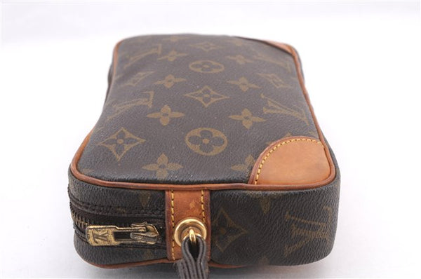 Authentic Louis Vuitton Monogram Marly Dragonne PM M51827 Clutch Hand Bag 1035F