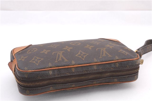 Authentic Louis Vuitton Monogram Marly Dragonne PM M51827 Clutch Hand Bag 1035F