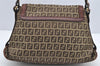 Authentic FENDI Zucchino Vintage Shoulder Bag Purse Canvas Leather Brown 1035I