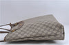 Authentic GUCCI Shoulder Tote Bag GG PVC Leather 002396130 Brown Junk 1036D