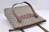 Authentic GUCCI Shoulder Tote Bag GG PVC Leather 002396130 Brown Junk 1036D