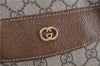 Authentic GUCCI Shoulder Tote Bag GG PVC Leather 002396130 Brown Junk 1036D