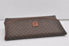 Authentic CELINE Macadam Blason Pattern Clutch Hand Bag PVC Leather Brown 1039I