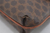 Authentic CELINE Macadam Blason Pattern Clutch Hand Bag PVC Leather Brown 1039I