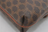 Authentic CELINE Macadam Blason Pattern Clutch Hand Bag PVC Leather Brown 1039I