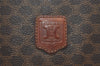 Authentic CELINE Macadam Blason Pattern Clutch Hand Bag PVC Leather Brown 1039I
