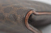 Authentic CELINE Macadam Blason Pattern Clutch Hand Bag PVC Leather Brown 1039I