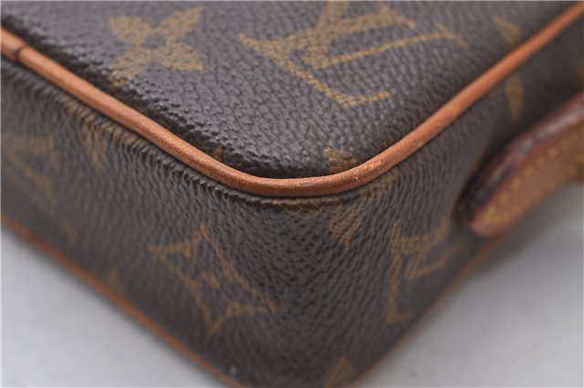 Auth Louis Vuitton Monogram Mini Poche Danube Shoulder Cross Bag M45268 LV 1040D