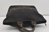 Authentic FENDI Vintage Hand Tote Bag Purse Nylon Leather Black 1040I