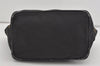 Authentic FENDI Vintage Hand Tote Bag Purse Nylon Leather Black 1040I
