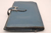 Authentic HERMES Bearn Classic Leather Long Wallet Purse Blue 1041I