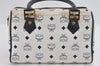 Authentic MCM Leather Vintage 2Way Shoulder Hand Bag Purse White 1042I