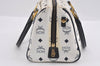 Authentic MCM Leather Vintage 2Way Shoulder Hand Bag Purse White 1042I