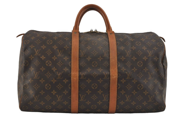 Authentic Louis Vuitton Monogram Keepall 50 Travel Boston Bag M41426 LV 1043I