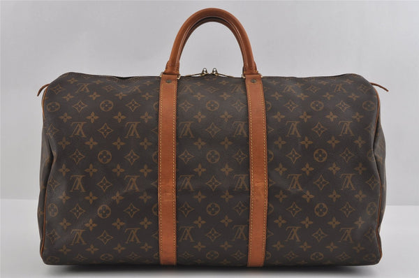 Authentic Louis Vuitton Monogram Keepall 50 Travel Boston Bag M41426 LV 1043I