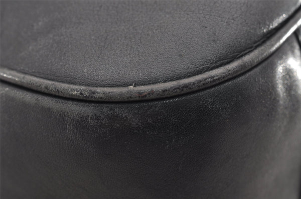 Authentic GUCCI Bamboo 2Way Shoulder Bag Leather Navy Blue Junk 1044I