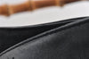 Authentic GUCCI Bamboo 2Way Shoulder Bag Leather Navy Blue Junk 1044I