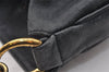 Authentic GUCCI Bamboo 2Way Shoulder Bag Leather Navy Blue Junk 1044I