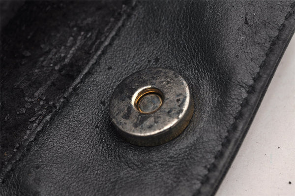 Authentic GUCCI Bamboo 2Way Shoulder Bag Leather Navy Blue Junk 1044I