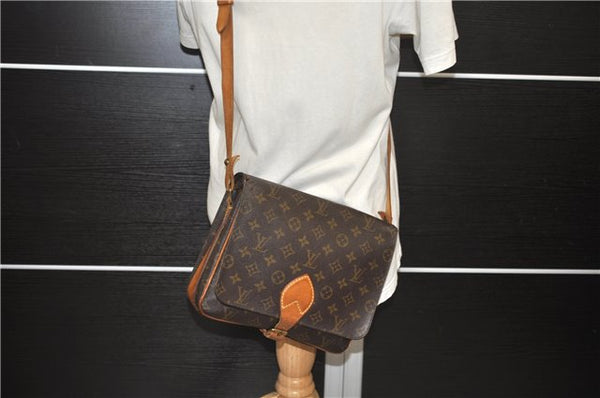 Auth Louis Vuitton Monogram Cartouchiere GM Shoulder Cross Bag M51252 LV 1045D