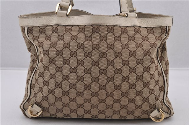 Authentic GUCCI Abbey Shoulder Hand Bag GG Canvas Leather 170004 Brown 1045F