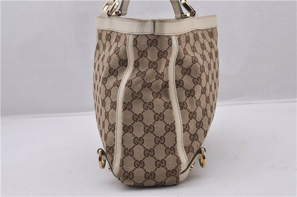 Authentic GUCCI Abbey Shoulder Hand Bag GG Canvas Leather 170004 Brown 1045F
