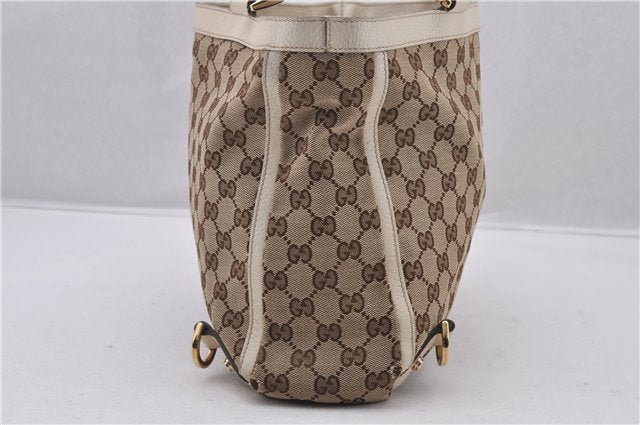 Authentic GUCCI Abbey Shoulder Hand Bag GG Canvas Leather 170004 Brown 1045F