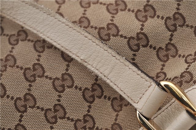 Authentic GUCCI Abbey Shoulder Hand Bag GG Canvas Leather 170004 Brown 1045F