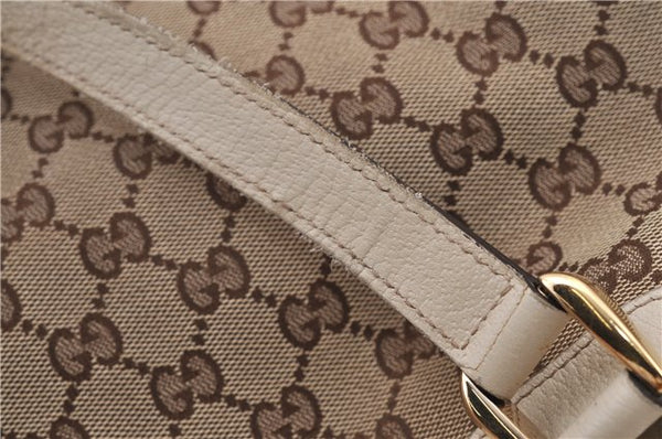 Authentic GUCCI Abbey Shoulder Hand Bag GG Canvas Leather 170004 Brown 1045F