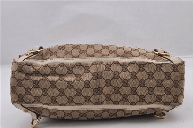 Authentic GUCCI Abbey Shoulder Hand Bag GG Canvas Leather 170004 Brown 1045F