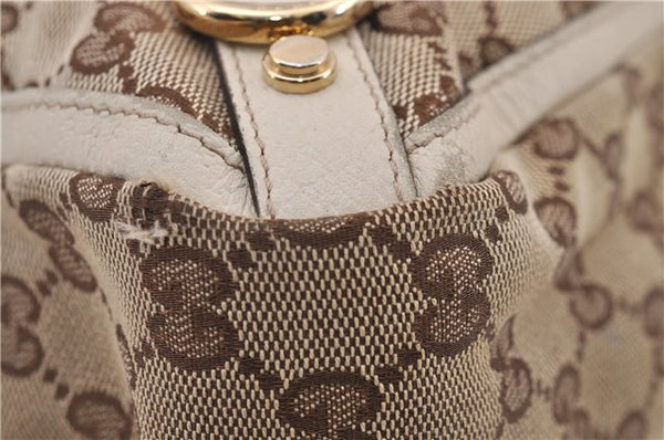 Authentic GUCCI Abbey Shoulder Hand Bag GG Canvas Leather 170004 Brown 1045F